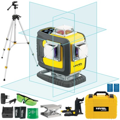 NIVEL SYSTEM CL4D-B Laser krzyżowy 4x360 wiązka niebieska + statyw SJJ-M1 EX