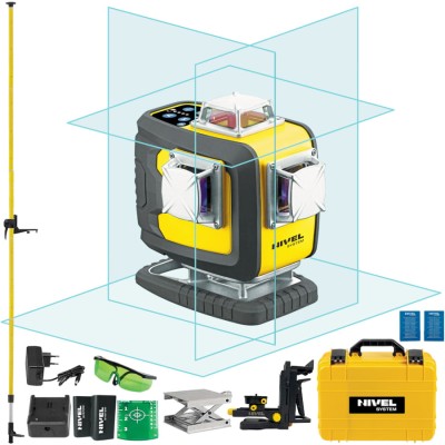 NIVEL SYSTEM CL4D-B Laser krzyżowy 4x360 wiązka niebieska + tyczka GT-360