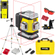 Laser krzyżowy czerwony 360° 30m Nivel System CL3R + Statyw + Czujnik