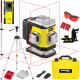 Laser krzyżowy czerwony 360° 30m Nivel System CL3R + Statyw, Czujnik, Łata