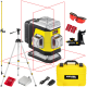 Laser krzyżowy czerwony 360° 30m Nivel System CL3R + Tyczka + Statyw