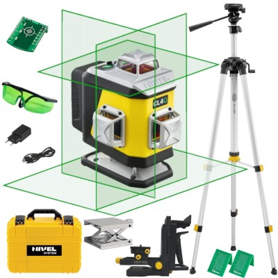 NIVEL SYSTEM Laser krzyżowy zielony CL4G + statyw SJJ-M1EX
