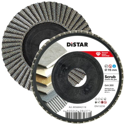 Tarcza diamentowa listkowa do ceramiki gresu 115 x 22,23mm #200 Distar Flap
