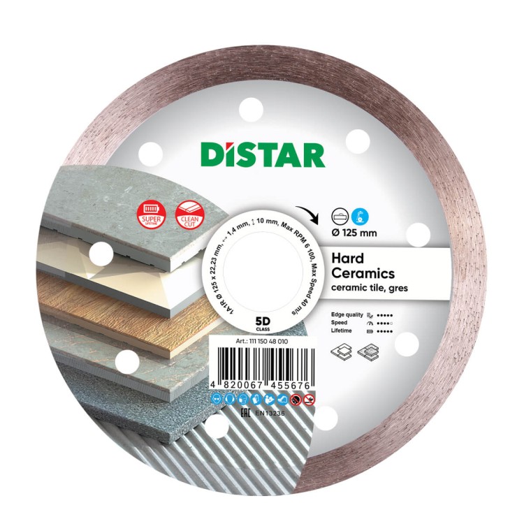 Tarcza diamentowa tnąca 125x22,23mm HARD Ceramics Distar 11115048010