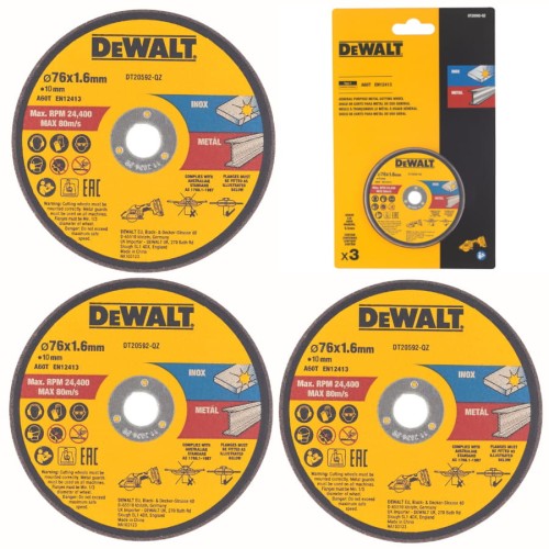 DEWALT DT20592 Tarcza do metalu 76x10mm 3szt.