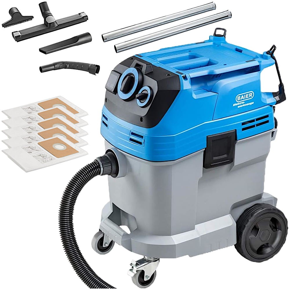 Odkurzacz przemysłowy 30l 1380W Baier BSS 606 L + komplet szczotek 5x worki