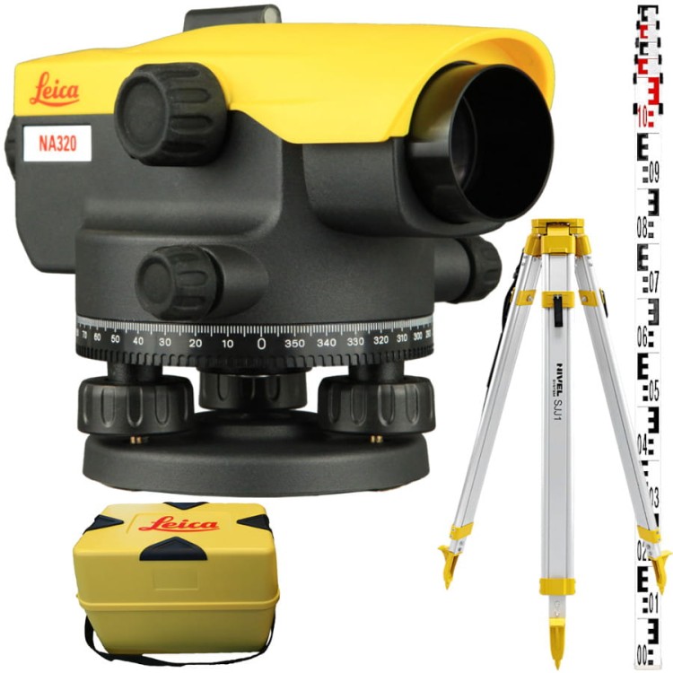 LEICA NA320 Niwelator optyczny zestaw łata + statyw