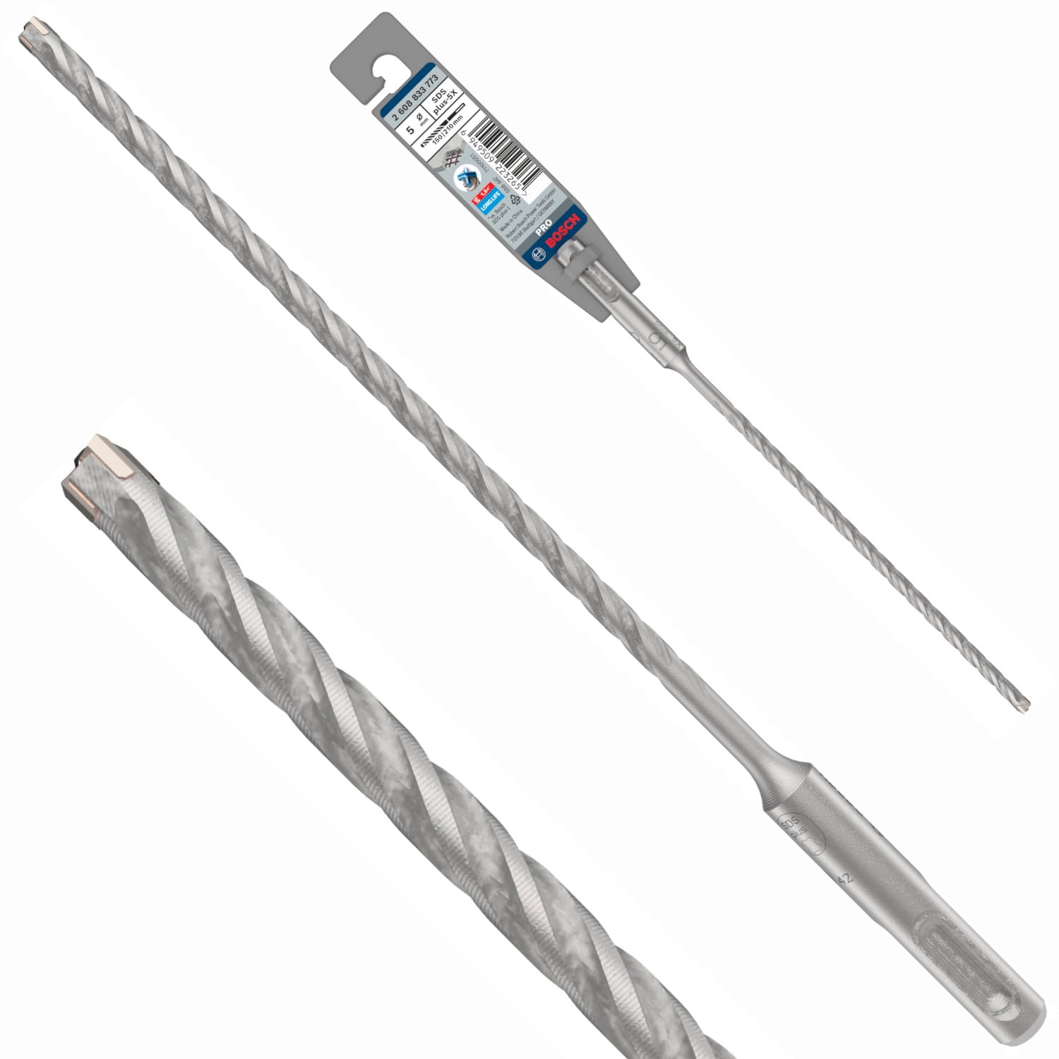 Wiertło udarowe do betonu 5x150x210mm SDS Plus-5X 1szt. BOSCH 2608833773