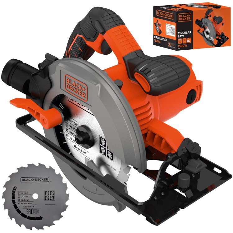 Pilarka tarczowa sieciowa 1500W 190mm tarcza Black Decker CS1550