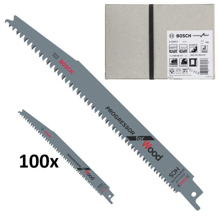 Brzeszczot do piły szablastej S 2345 X 200mm 100szt. BOSCH 2608654417
