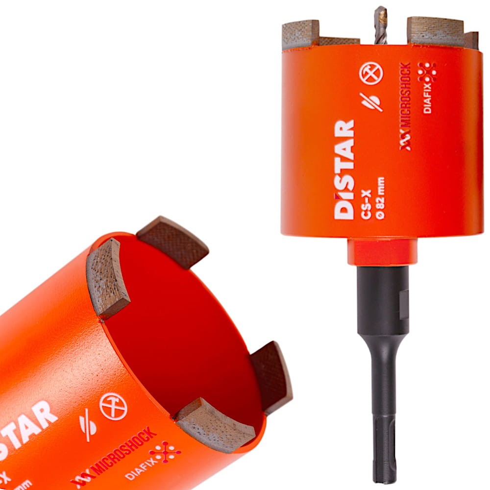 Wiertło diamentowe Otwornica do betonu 82mm M16 x SDS plus Distar CS-X