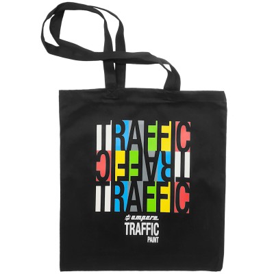 Torba materiałowa czarna z logo Ampere Traffic Paint