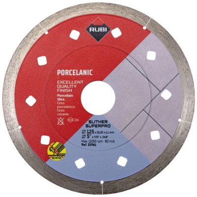 Tarcza diamentowa do gresu 125x22,2mm SLITHER 125 SUPERPRO RUBI 32961