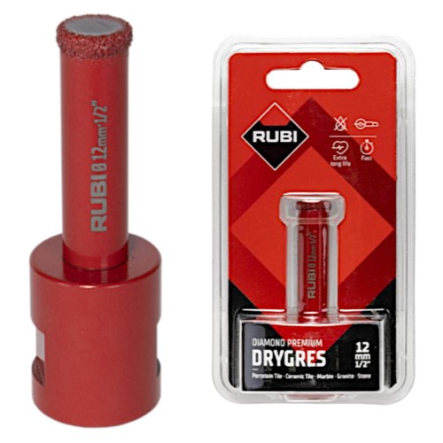 Wiertło diamentowe do gresu DRYGRES Premium 12mm M14 Rubi 06929