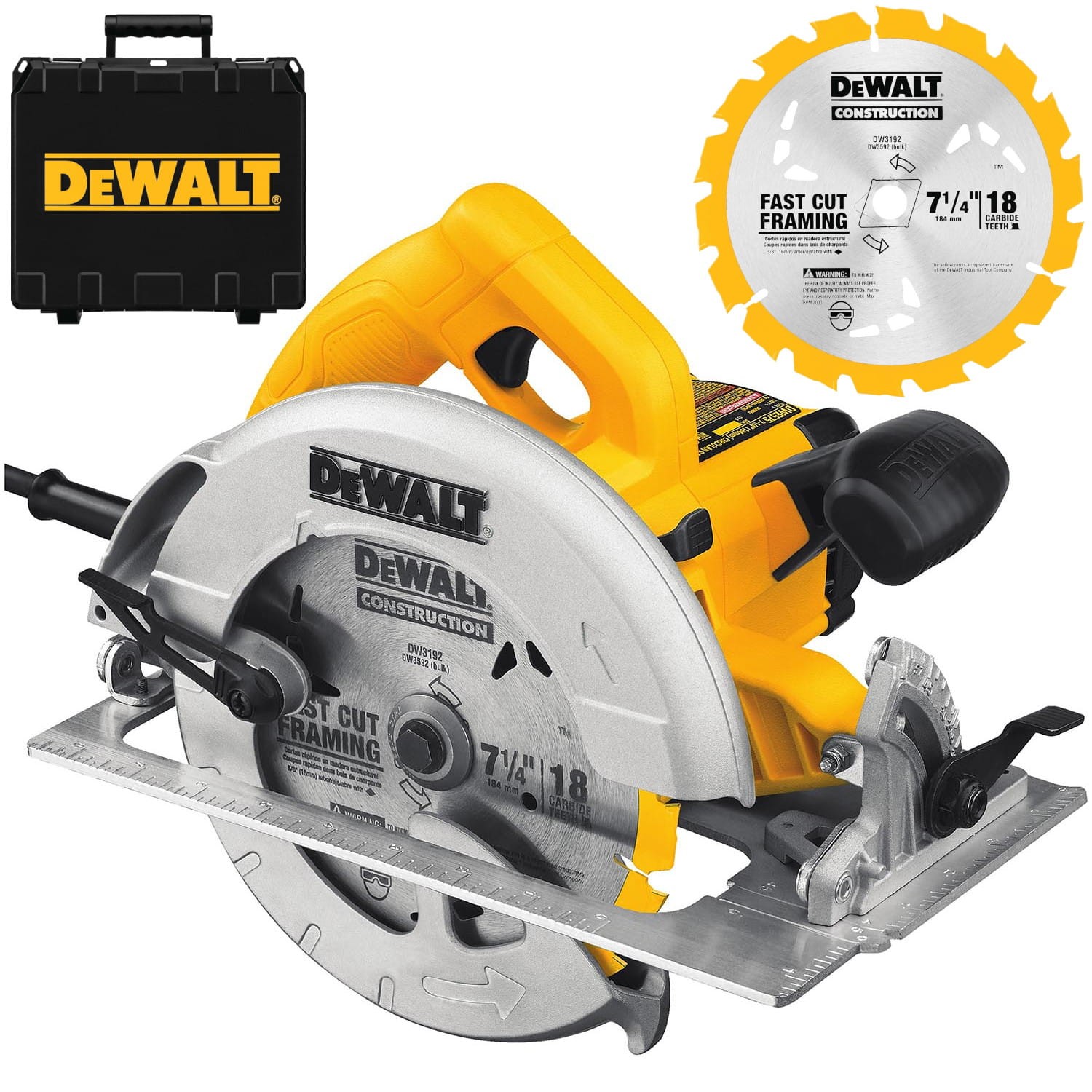Pilarka tarczowa sieciowa 1600W 190mm tarcza kufer DeWALT DWE575K
