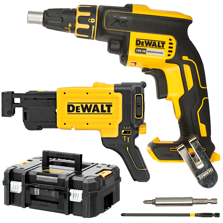 Wkrętarka do GK 18V DeWalt DCF620P1 + Magazynek na wkręty