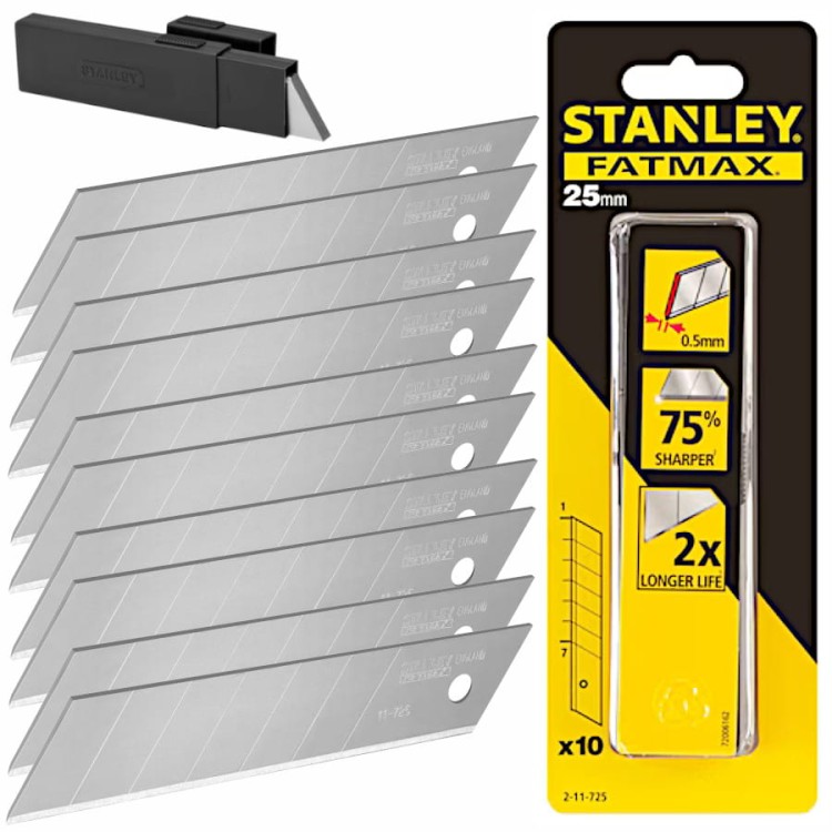 Ostrze łamane 25mm 10szt Stanley 2-11-725