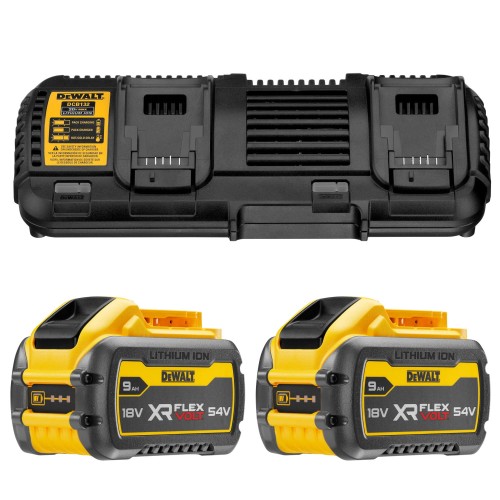 2x Akumulator FlexVolt 18/54V 3/9Ah DeWALT DCB547 + ładowarka DeWALT DCB132