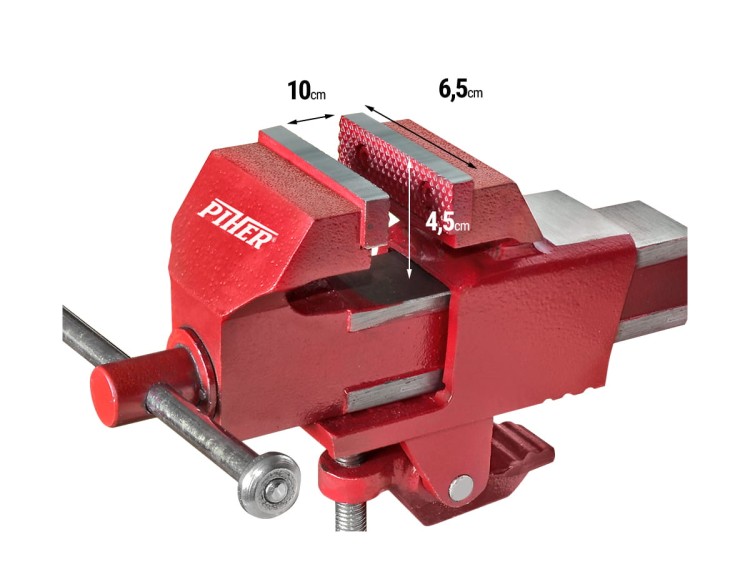 Imadło z prowadnicą kwadratową rozstaw 10cm Piher 55007