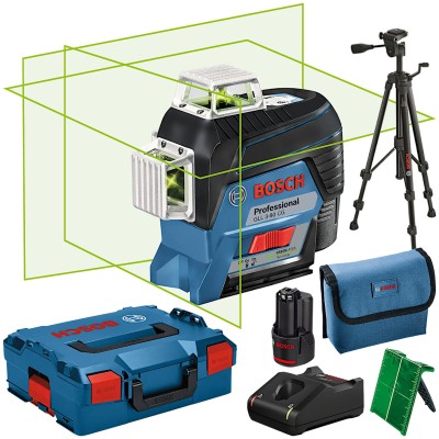 BOSCH GLL 3-80CG Laser krzyżowy wiązka zielona 30m + statyw Bosch