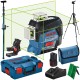 BOSCH GLL 3-80CG Laser krzyżowy wiązka zielona 30m + statyw + tyczka 320 + uchwyt