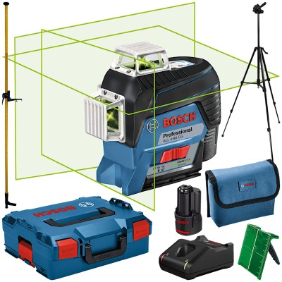 Bosch GLL 3-80CG Laser liniowy + statyw W260 + tyczka MSR-220260