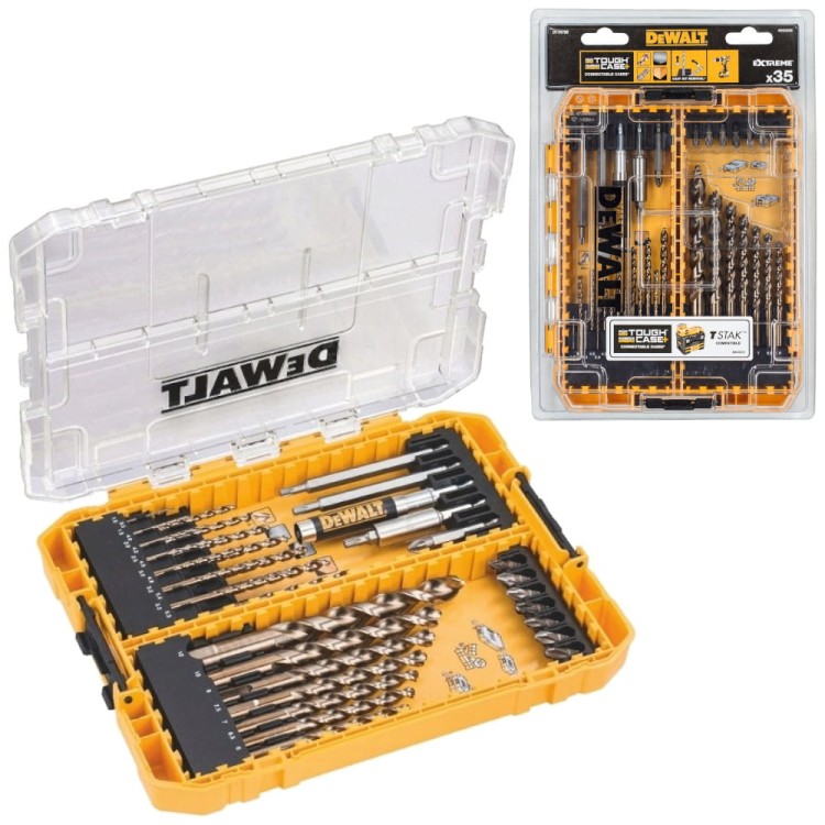 DeWALT DT70756 Zestaw wierteł do metalu HSS-G EXTREME oraz bitów 35el.