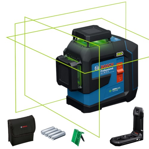 Bosch 0601065500 Laser krzyżowy GLL 80-33 G 3x360° zielony 30m