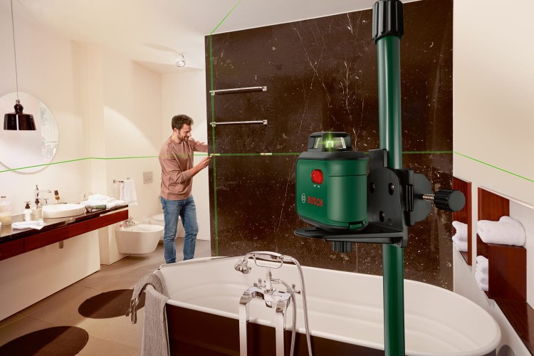 zastosowanie lasera krzyżowego  BOSCH