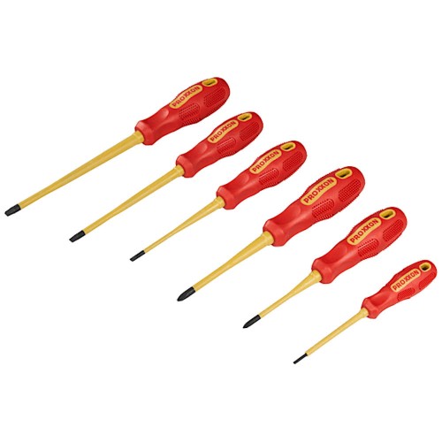 Zestaw 6 wkrętaków izolowanych VDE płaskich / krzyżowych Proxxon 22630