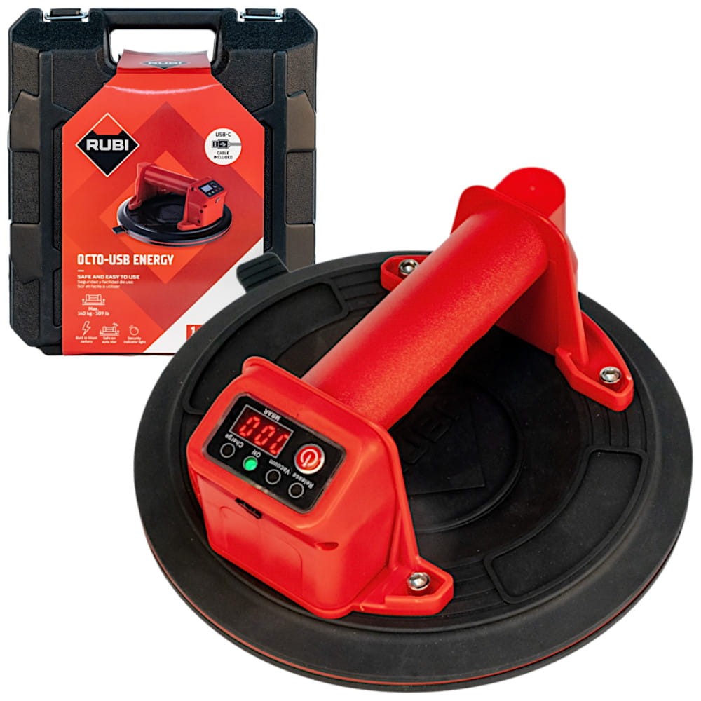 RUBI 66967 Przyssawka próżniowa do płytek Octo-USB Energy 220mm 140kg