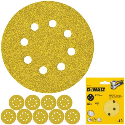 DEWALT DT3103 Papier ścierny na rzep 125mm P80