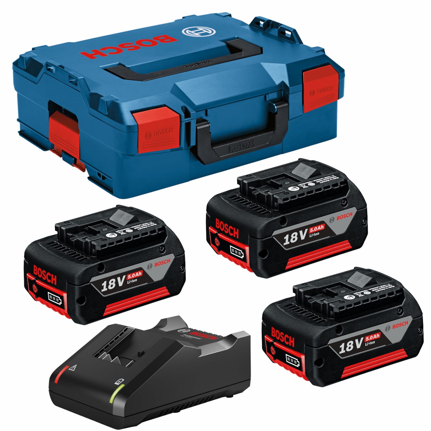 3x akumulator GBA 5Ah ład. GAL 18V-40,18V L-BOXX 136 BOSCH 0615990L3T