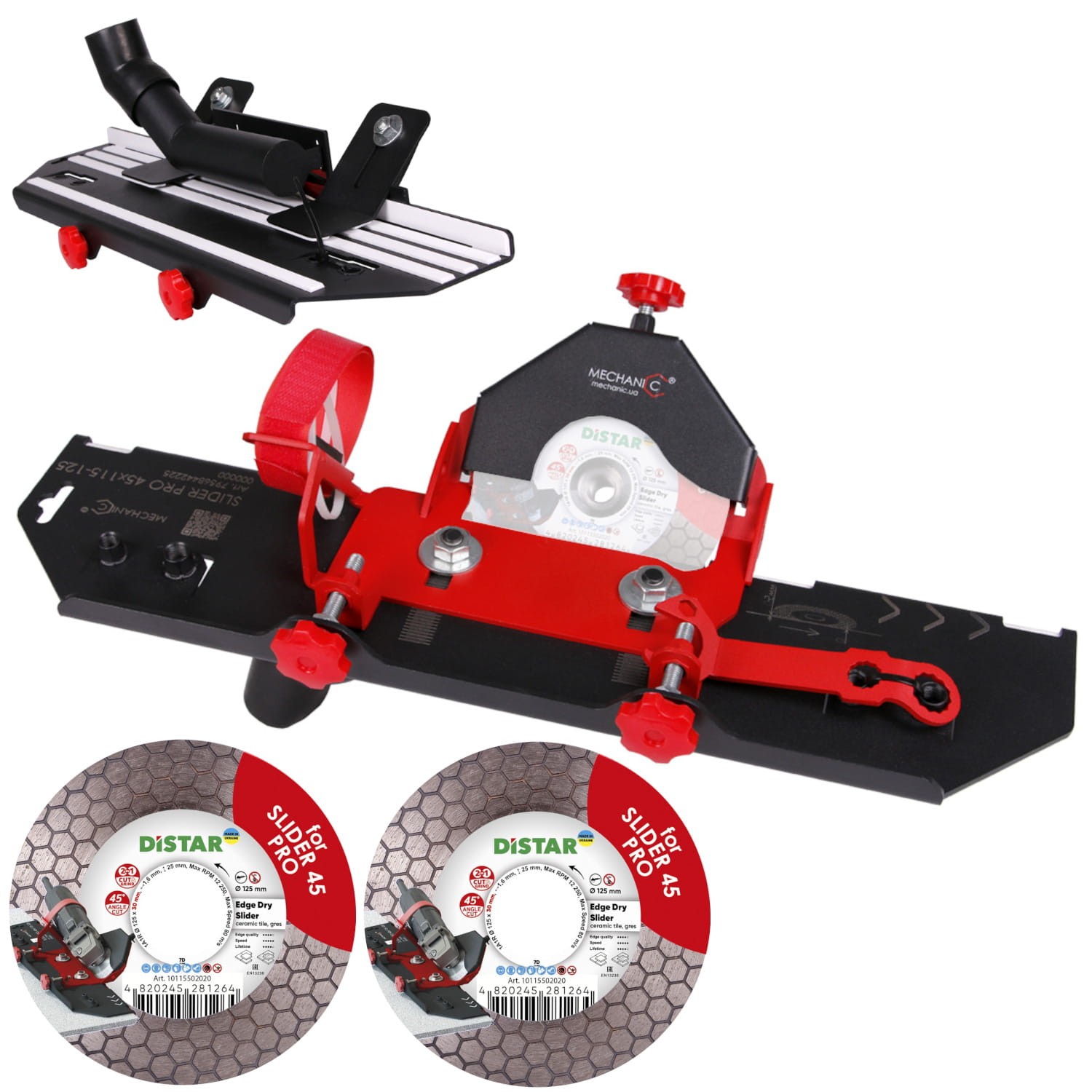 Mechanic Przystawka do cięcia pod kątem Slider 45 PRO 2.0 2x Tarcza 125x30mm