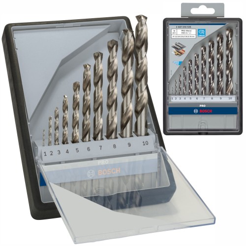 Zestaw wierteł PRO Metal HSS-G PointTeQ 1-10mm 10szt. Bosch 2607010535