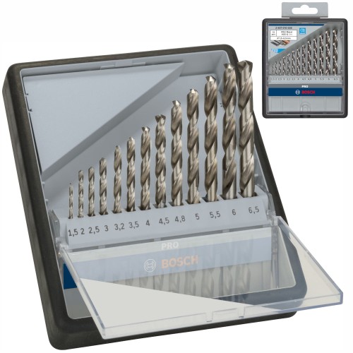Zestaw wierteł PRO Metal HSS-G PointTeQ 1,5-6,5mm 13szt. Bosch 2607010538