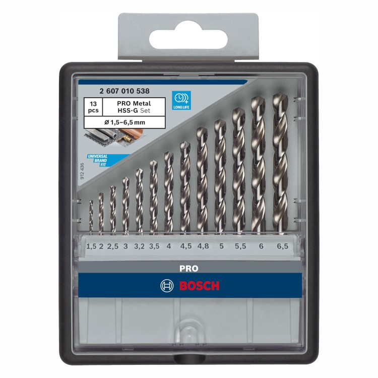 Zestaw wierteł PRO Metal HSS-G PointTeQ Bosch 2607010538