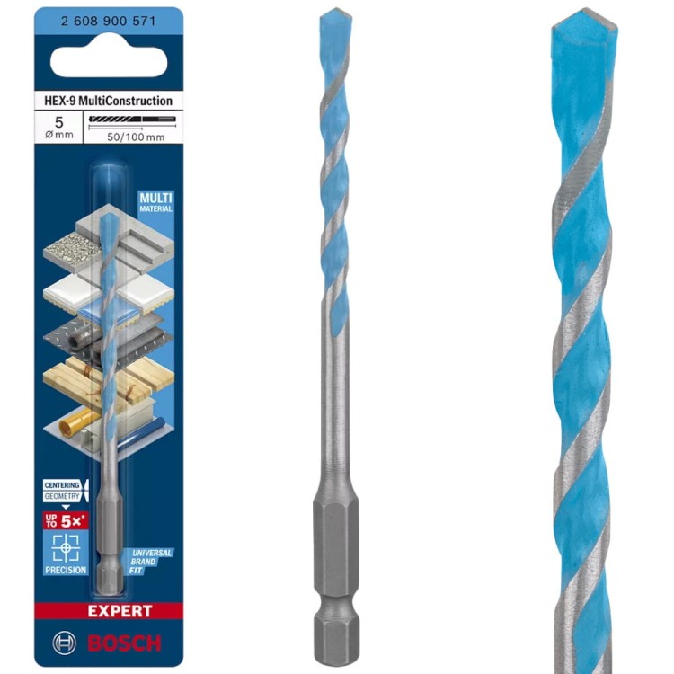 BOSCH Wiertło uniwersalne EXPERT HEX-9 Multi Construction 5x100mm 1szt.