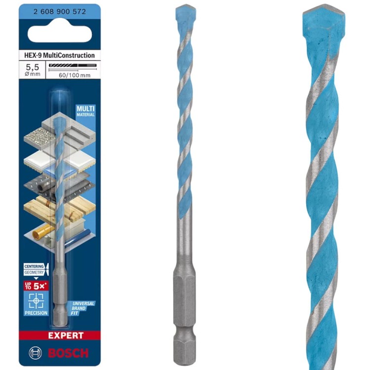 BOSCH Wiertło uniwersalne EXPERT HEX-9 Multi Construction 5,5x100mm 1szt.