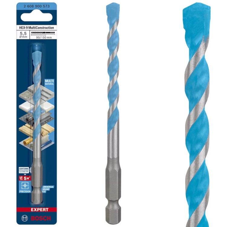 BOSCH Wiertło uniwersalne EXPERT HEX-9 Multi Construction 5,5x150mm 1szt.