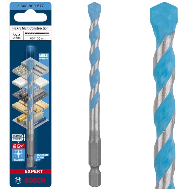BOSCH Wiertło uniwersalne EXPERT HEX-9 Multi Construction 6,5x100mm 1szt.