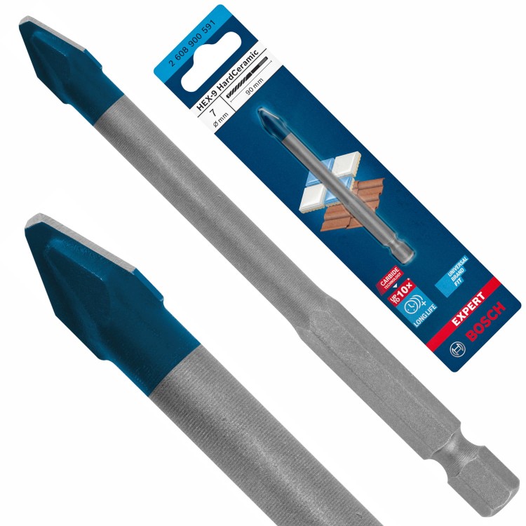 Wiertło EXPERT HEX-9 Hard Ceramic 7x90mm Bosch 2608900591