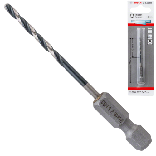 Bosch wiertło do metalu IMPACT CONTROL 2,5x69mm