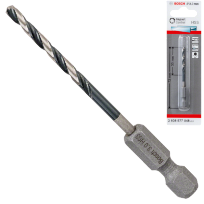 Bosch wiertło do metalu IMPACT CONTROL 3x72mm