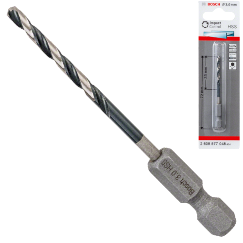 Bosch wiertło do metalu IMPACT CONTROL 3x72mm