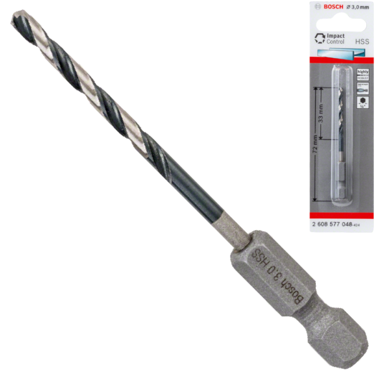 Bosch wiertło do metalu IMPACT CONTROL 3x72mm