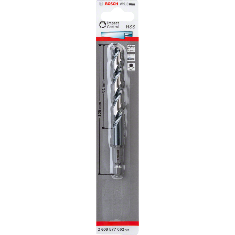 Wiertło IMPACT CONTROL 1/4" spiralne HSS