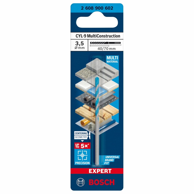 Wiertło EXPERT CYL-9 Multi Construction Bosch 2608900602