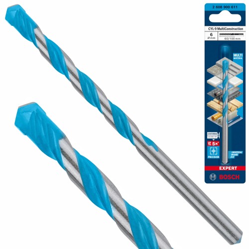 Wiertło EXPERT CYL-9 Multi Construction 6x60x100mm Bosch 2608900611