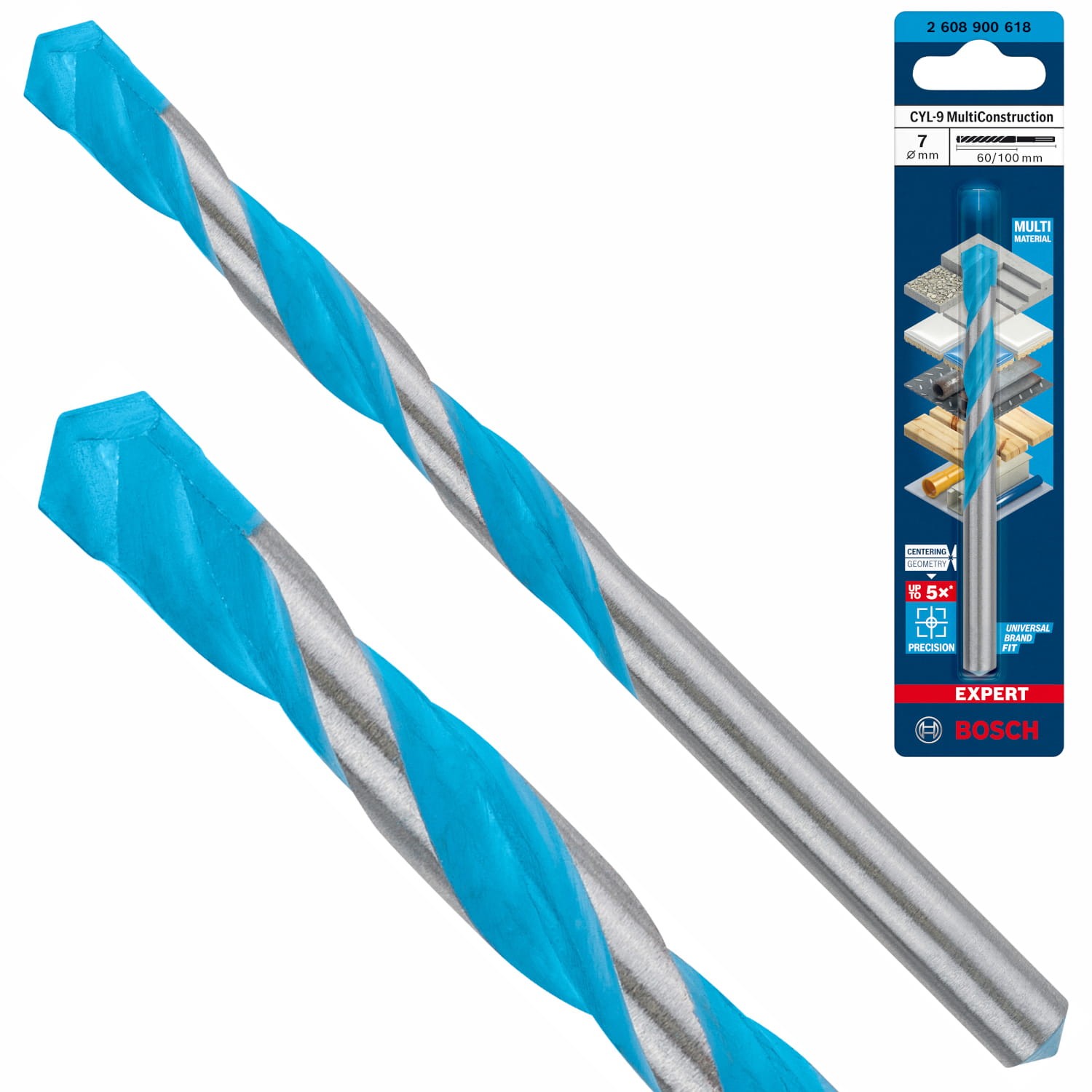 Wiertło EXPERT CYL-9 Multi Construction 7x60x100mm Bosch 2608900618